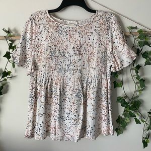 NWOT Urban Romantics Confetti Print Babydoll Tee